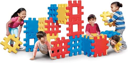 Little Tikes Big Waffle Block Set - 18 pieces, Blue/Red/Yellow in Saudi Arabia