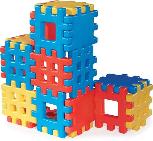 Little Tikes Big Waffle Block Set - 18 pieces, Blue/Red/Yellow in Saudi Arabia