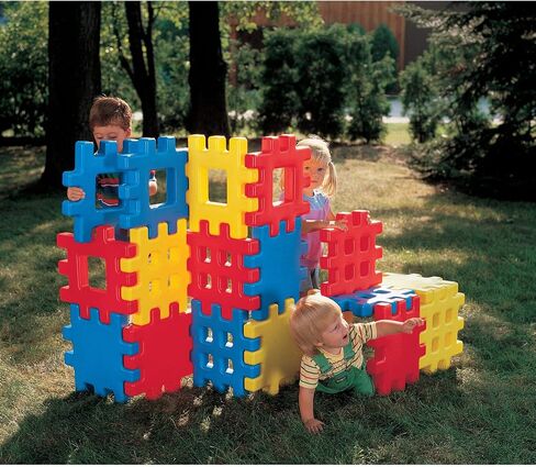 Little Tikes Big Waffle Block Set - 18 pieces, Blue/Red/Yellow in Saudi Arabia