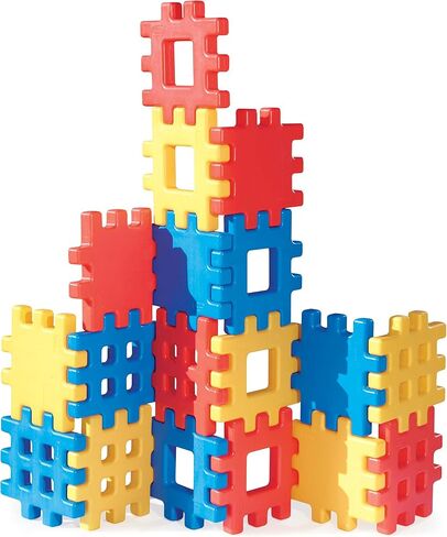 Little Tikes Big Waffle Block Set - 18 pieces, Blue/Red/Yellow in Saudi Arabia
