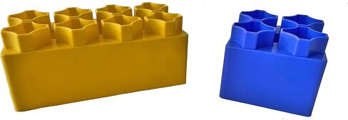 24pc Jumbo Blocks Preschool Set - 8" and 4" Large Building Blocks for Toddlers - Stackable - Creative and Educational Development for Children by Kids Adventure in Saudi Arabia