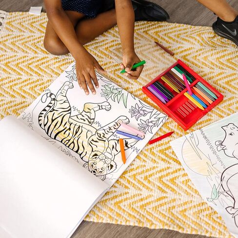 Melissa & Doug Jumbo 50-Page Kids' Coloring Pads Set - Animals, Vehicles, and More in Saudi Arabia