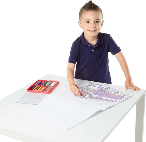 Melissa & Doug Jumbo 50-Page Kids' Coloring Pads Set - Animals, Vehicles, and More in Saudi Arabia