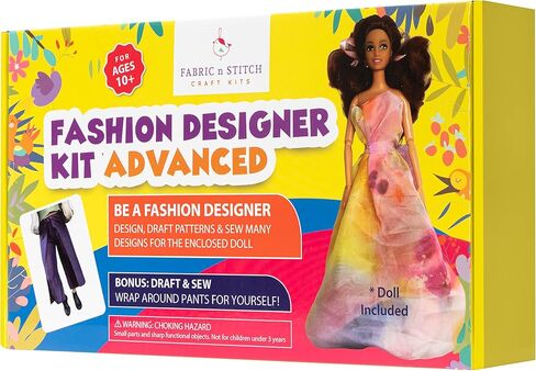 مجموعات مصممي الأزياء للبنات. اقمشة بثنيات وربط من بيج تو ادف، انماط استخدام، انماط مسودة واعادة تصميم، تعلم الخياطة للحصول على دمية جميلة. بنطلون/شورت ملتف من بلس ديزاين اند سو لنفسك in Kuwait