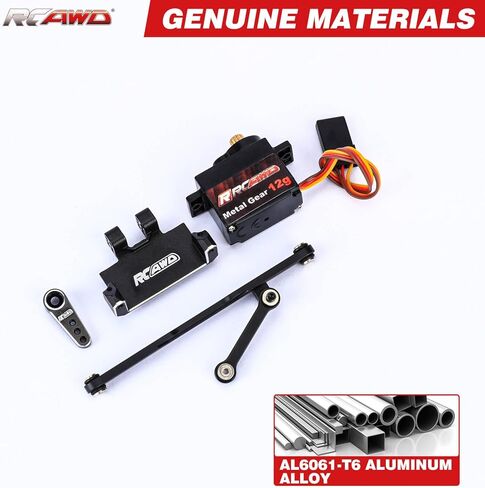 RCAWD SCX24 Steering Servo & SCX24 Servo Mount & SCX24 Servo Arm Steering Link Set for Axial 1/24 Series Upgrades Part in Kuwait