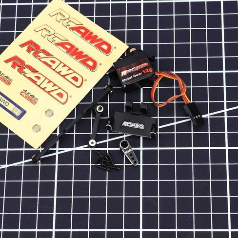 RCAWD SCX24 Steering Servo & SCX24 Servo Mount & SCX24 Servo Arm Steering Link Set for Axial 1/24 Series Upgrades Part in Kuwait