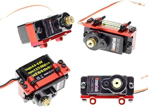 RampCrab Servo Mount Bracket for FXC24, Adjustable Servo Mount Tray, 1/24 RC Car Steering Servo Mount for FMS FCX24 Power Wagon Butcher & Max Smasher Big Foot, K5 Upgrade Parts, Alu, Red in Kuwait