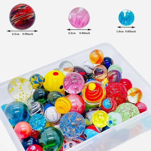 20 Vintage Marbles Bulk for Kids Ages 4-8-12 Hobbyist for Marble Run Track Game Small Marbles Game Toy (16mm) (20pcs) in Kuwait