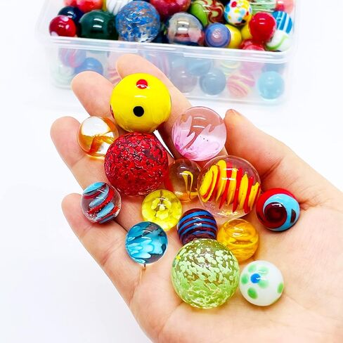 20 Vintage Marbles Bulk for Kids Ages 4-8-12 Hobbyist for Marble Run Track Game Small Marbles Game Toy (16mm) (20pcs) in Kuwait