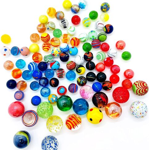20 Vintage Marbles Bulk for Kids Ages 4-8-12 Hobbyist for Marble Run Track Game Small Marbles Game Toy (16mm) (20pcs) in Kuwait