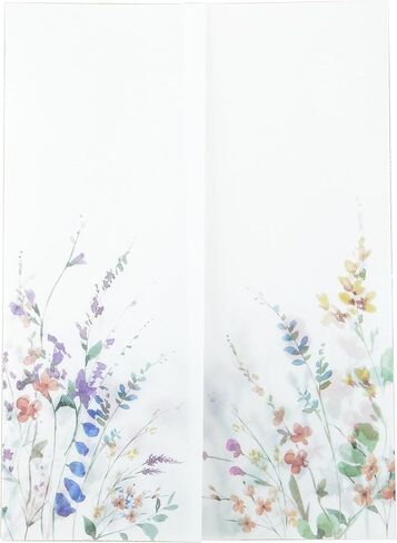 Puremigo 50 Pack Pre-Folded Vellum Jackets for 5x7 Invitations - White Flower - 115GSM Vellum Paper 5x7 Jackets - Wedding Invitations Wraps - Transparent Wedding in Kuwait