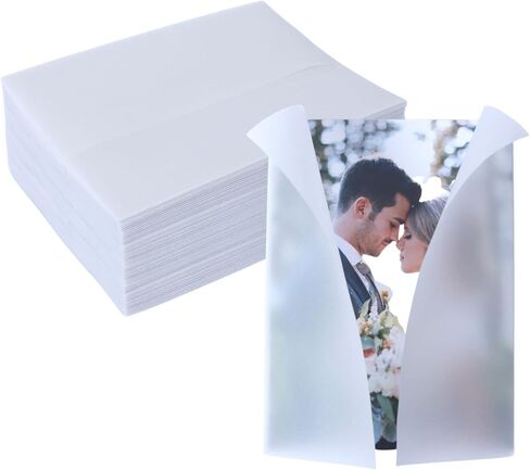 100 Pack Pre-Folded Vellum Jackets for 5x7 Invitations -Vellum Envelope for Wedding Invitations Wraps - Bulk Translucent Paper Envelope Liners for Wedding Cards in Kuwait