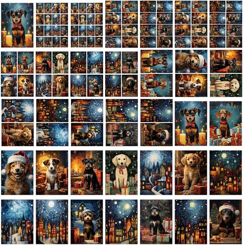 حزمة ورق Decoupage (35 ورقة مقاس 6 × 8 بوصة) سانتا جاهزة لعيد الميلاد من FLONZ بطاقات صور عيد الميلاد ذات الطراز العتيق لديكور الصفحة والحرف اليدوية وسجل القصاصات in Kuwait