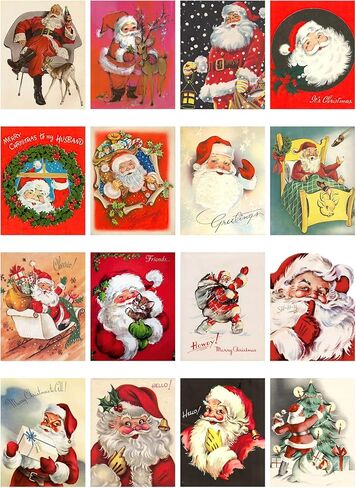 Decoupage Paper Pack (35 Sheets 6"x8") Cute Christmas Animals FLONZ Vintage Styled Christmas Pictures Cards for Decoupage, Craft and Scrapbooking in Kuwait