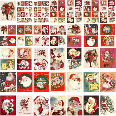 Decoupage Paper Pack (35 Sheets 6"x8") Cute Christmas Animals FLONZ Vintage Styled Christmas Pictures Cards for Decoupage, Craft and Scrapbooking in Kuwait