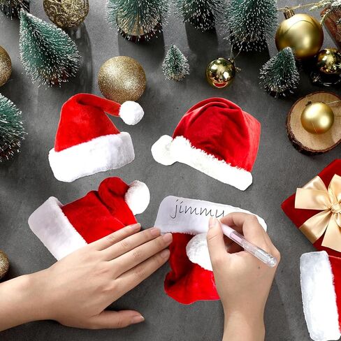 TrelaCo 64 Pcs Christmas Cutouts Decorations Santa Hat Paper Cutouts for Classroom 4 Inch Xmas Cutouts Craft for Classroom Wall Christmas Paper Santa Hat Stickers Bulletin Board Santa Gift, 8 Styles in Saudi Arabia