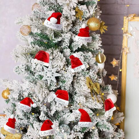 TrelaCo 64 Pcs Christmas Cutouts Decorations Santa Hat Paper Cutouts for Classroom 4 Inch Xmas Cutouts Craft for Classroom Wall Christmas Paper Santa Hat Stickers Bulletin Board Santa Gift, 8 Styles in Saudi Arabia