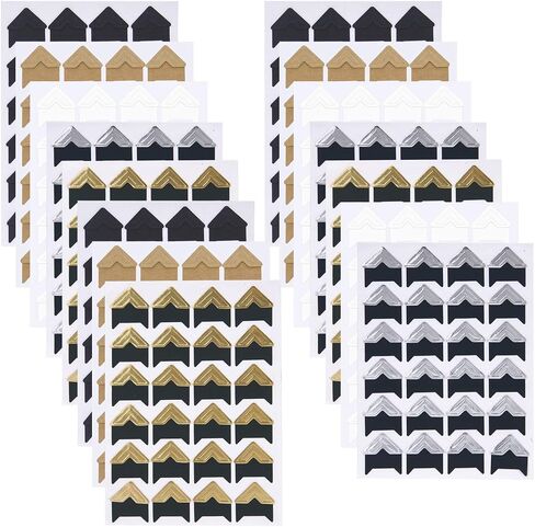 Sunmns 15 Sheets Photo Corners Stickers, Picture Films Self Adhesive Corner for DIY Scrapbook Album in Saudi Arabia
