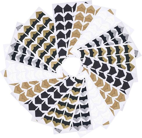 Sunmns 15 Sheets Photo Corners Stickers, Picture Films Self Adhesive Corner for DIY Scrapbook Album in Saudi Arabia