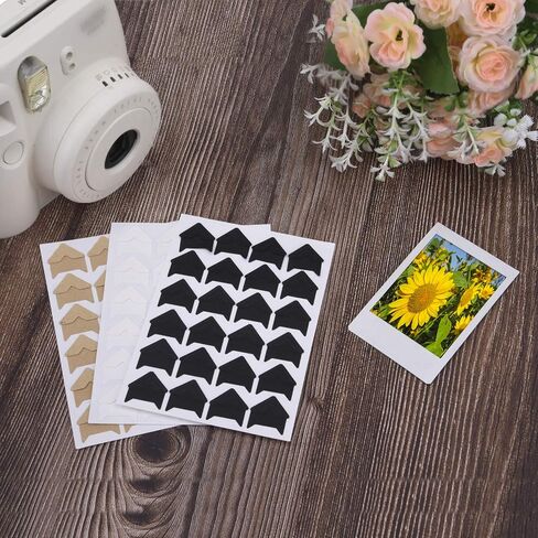 Sunmns 15 Sheets Photo Corners Stickers, Picture Films Self Adhesive Corner for DIY Scrapbook Album in Saudi Arabia