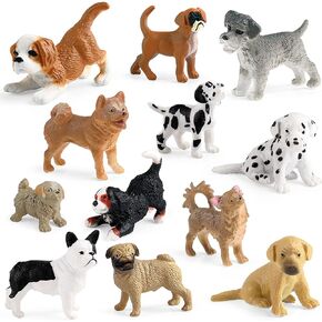 12PCS Realistic Cat Figurines, Plastic Mini Cat Figures Toys, Kitten Miniature Toys Cake Topper Easter Eggs Christmas Birthday Gift for Kids Boys Girls