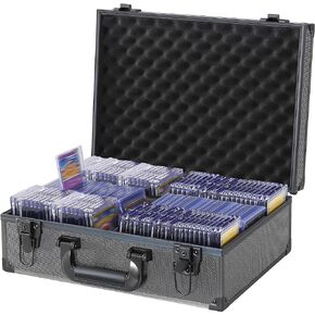 TCGUARD Toploader Storage Box for 3"*4" 35PT Toploaders, Waterproof, Anti-skid, Card Storage Box with Dividers, Fits Trading Cards and Sports Cards (Holds 600+ Toploaders)