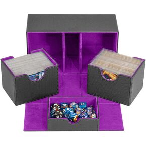 MTG Deck Box Commander with Dual Sideloading & Dice Tray – Magic the Gathering Deck Box Vault Case for TCG, Lorcana & More – Magic Card Box Organizer Holds 200+ Double-Sleeved Cards in Kuwait