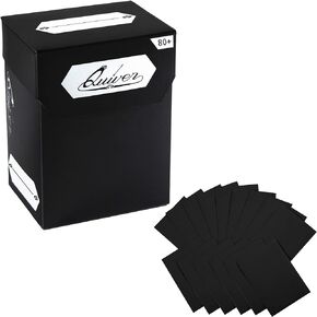 Quiver Time 100+ Standard Deck Blocks with 2 Dividers/Card Deck Box - Set of 5 MTG Deck Box - Compatible with Magic Commander, Yugioh & other TCG cards - (White, Black, Blue, Red & Green)