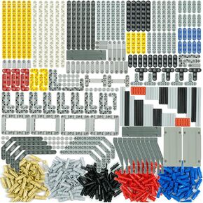 582pcs Technical Parts and Pieces Beams Axles Connectors Bricks Sets, Compatible with Technical, Chassis Frame Liftarm and Pins Building Blocks Accessories Robot Kits Bulk Toys