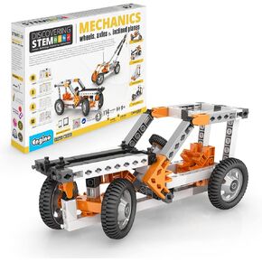 Engino Discovering STEM Mechanics Gears & Worm Drives | 12 Working Models | Illustrated Instruction Manual | Theory & Facts | Experimental Activities | STEM Construction Kit