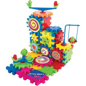 Krazy Gears Gear Building Toy Set - Interlocking Learning Blocks - Motorized Spinning Gears - 81 Piece Playground Edition in Saudi Arabia