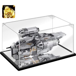 حافظة عرض أكريليك Instnovny للمقتنيات، صندوق عرض أكريليك لتجميع مجموعات البناء Lego 21319، علبة أكريليك شفافة لعرض شخصيات الحركة ألعاب نموذج السيارة (أسود، 13.8 × 9.8 × 5.9 بوصة)