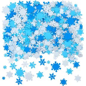 Aneco 600 Pieces Foam Snowflake Stickers Self-Adhesive Snowflake Shape Stickers for DIY Craft Projects, Assorted Color and Sizes in Saudi Arabia