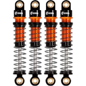 INJORA 45mm Shocks Aluminum Threaded Absorber Oil Damper for FMS FCX24 1/24 RC Crawler Upgrade（Red）