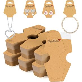 ovsor 100 قطعة من عبوات الأساور - بطاقات تعبئة الأقراط القوية مع بطاقات سوار ذاتية اللصق قوية للشركات الصغيرة التي تبيع عصابات الرأس والأساور والقلائد والأقراط وسلسلة المفاتيح in Kuwait