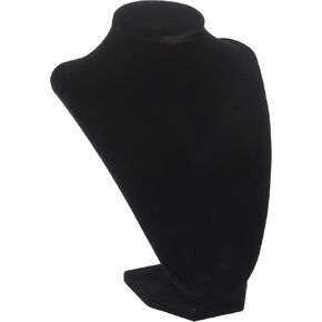 (1، أسود) - Adorox أسود مخملي قلادة سلسلة مجوهرات الصدر حامل عرض حامل (1، أسود) in Kuwait