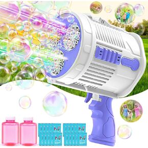 ألعاب فقاعات للأطفال في الهواء الطلق - مسدسات فقاعات أوتوماتيكية للأطفال من سن 4 إلى 8 سنوات مع 20 عبوة من محلول الفقاعات، ألعاب صانع الفقاعات هدية للأولاد والبنات في الصيف وحفلات الزفاف وحفلات أعياد الميلاد (الأزرق والأصفر) in Kuwait