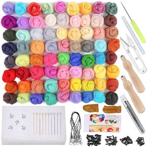 IMZAY Needle Felting Kit 18 Colors Wool Felting Kit Wool Roving Set in Saudi Arabia