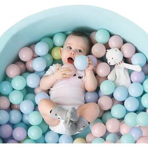 TRENDBOX Ball Pit Balls 100 - Macaron Colors Pit Balls Non-Toxic Free BPA Soft Plastic Balls for Ball Pit Play Tent Baby Playhouse Pool Birthday Party Decoration in Kuwait