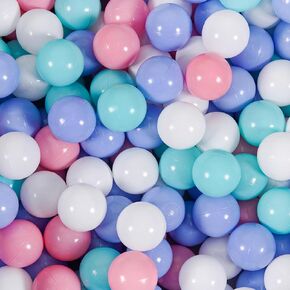 TRENDBOX Ball Pit Balls 100 - Macaron Colors Pit Balls Non-Toxic Free BPA Soft Plastic Balls for Ball Pit Play Tent Baby Playhouse Pool Birthday Party Decoration