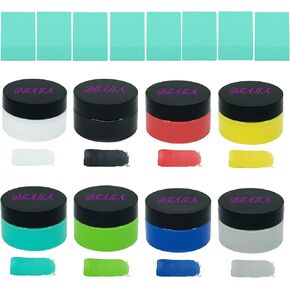 DGAGA 16PCS Chalk Paste Paint with Mini Squeegees Screen Printing Tool,Chalk Paaste for Craft Furniture Paint Chalk Paste for Silk Screen Stencils,Fabric Wood Home Decor Chalk Ink Paste Art Supplies in Saudi Arabia