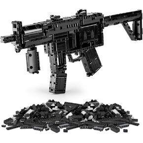 Automatic Building Blocks Playset for MOC, DIY Assembling Building Toys Set with Motor, Splicing Technology Brick Gun Model Kit for Military Fans and Collectible (783 Pcs)