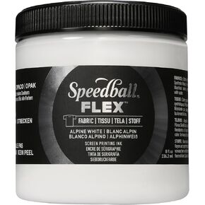 مجموعة حبر طباعة الشاشة على القماش من Speedball Flex، 6 ألوان، 4 أونصة للتي شيرت والطباعة بالشاشة الحريرية، جديد لعام 2023