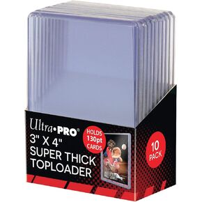 Ultra Pro 3" x 4" Super Thick 130pt Baseball Card Toploader – 10 Pack in Saudi Arabia