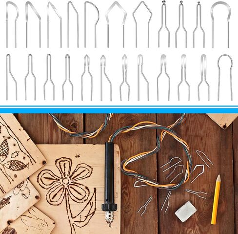 23 Pieces Pyrography Tips Replacement Wood Burning Tips Pyrography Wire Pen Nibs Wood Burning Wire Nibs for High Impedance Pyrography Machine Accessory Tool Wood Leather Making in Saudi Arabia