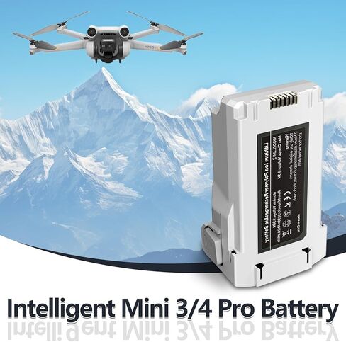 بطارية Dregin DJI Mini 3 Pro Mini 4 Pro بالإضافة إلى بطارية بديلة ممتدة 47 دقيقة وقت الطيران 3850 مللي أمبير في الساعة لطائرة DJI Mini 3/ Mini 3 Pro/Mini 4 Pro Drone in Kuwait