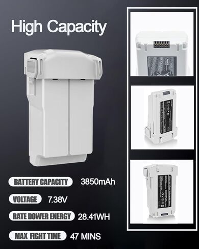 CYZYYLS Mini 3 Pro Battery Plus,3850mAh High Capacity Intelligent Flight Replacement Mini 3 Pro Battery,47 Minutes of Max Flight Time Compatible with DJI Mini 3/Mini 3 Pro|DJI Mini 3 Series Drone in Kuwait