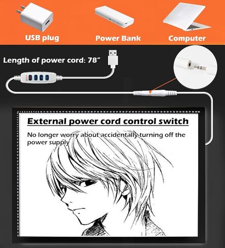Upgraded A2 Light Pad, 3-Color Light Diamond Painting Light Board, Stepless Diamond Art Large Size Light Pad with Clips 25x18 INCH in Kuwait