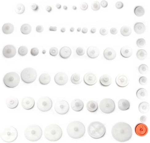 مجموعة تروس بلاستيكية مكونة من 64 نوع من مريوود، مجموعة بكرة حزام دودة، تروس تاج مفردة ومزدوجة للتقليل من التروس الدودية، مجموعة ملحقات متنوعة للعبة محرك السيارة والروبوت in Kuwait