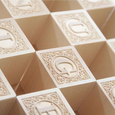 Uncle Goose Uppercase Alphablank Blocks - Made in The USA in Kuwait